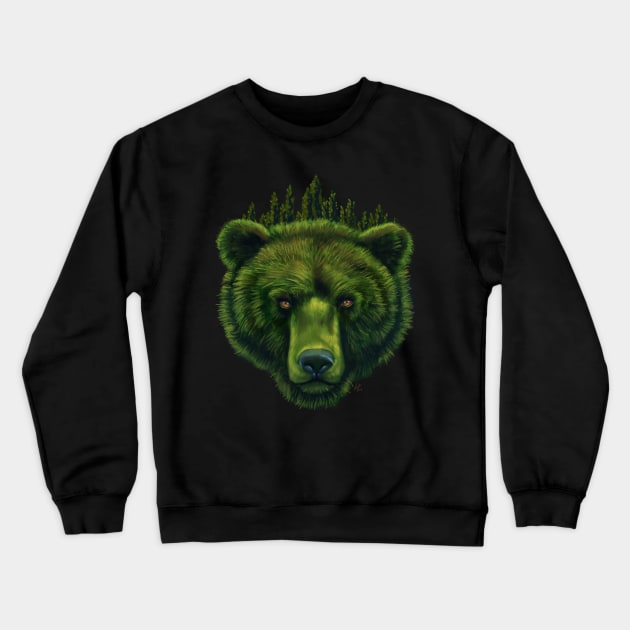 Forest Bear Crewneck Sweatshirt by Perezart99